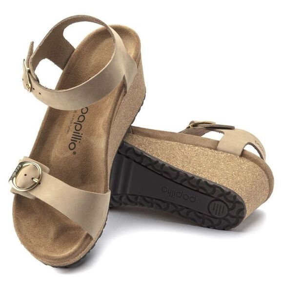 WOMEN'S BIRKENSTOCK PAPILLIO SOLEY WEDGE SANDALS shoes size 8 - Picture 1 of 11